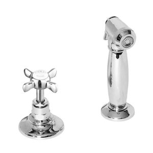 countertop mixer tap / chromed metal / brass / nickel