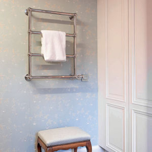 hot water towel radiator / metal / contemporary / vertical