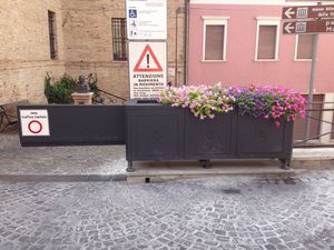 access control barrier / fixed / metal / for public spaces