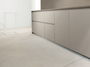 contemporary kitchen / stone / matte / lacquered