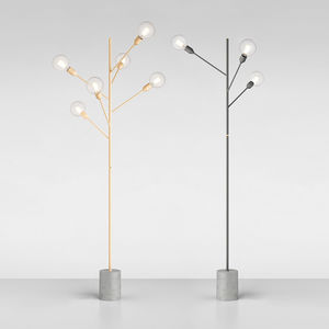 floor-standing lamp / contemporary / painted metal / LED