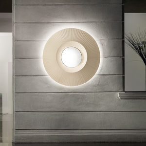 contemporary wall light / fabric / PMMA / LED