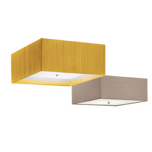 contemporary ceiling light / square / fabric / LED
