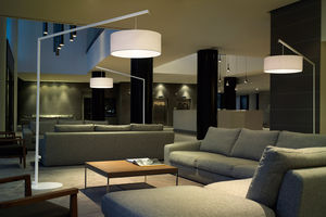 floor-standing lamp / contemporary / polyester / fabric