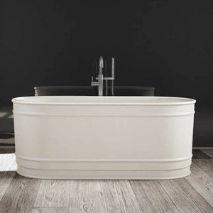 free-standing bathtub / oval / stone