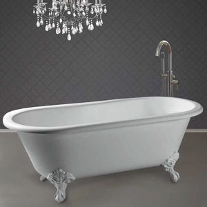 bathtub with legs / oval / quartz composite / double