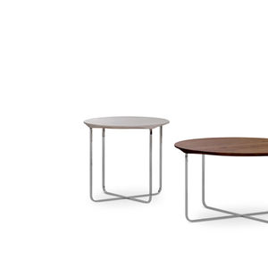 contemporary side table / wooden / round / square