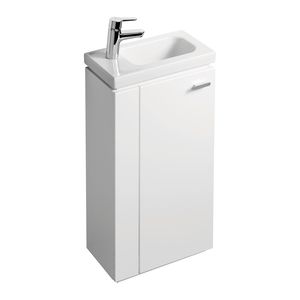 free-standing washbasin / rectangular / ceramic / contemporary