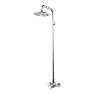 wall-mounted shower head / round / rain
