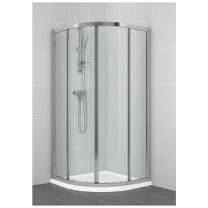 sliding shower screen / corner / curved / glass