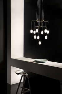 contemporary chandelier / glass / LED / halogen