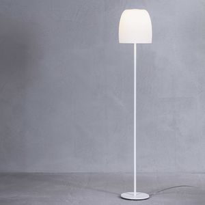 floor-standing lamp / contemporary / metal / blown glass