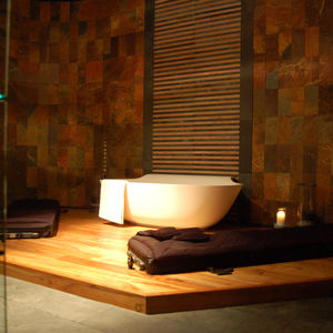 natural stone wall cladding panel / interior / textured / decorative