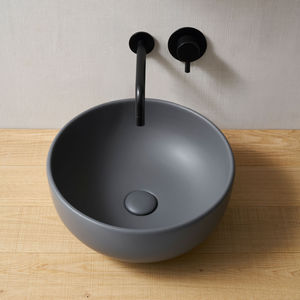 countertop washbasin / round / ceramic / contemporary