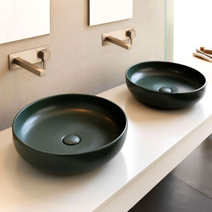 countertop washbasin / round / ceramic / contemporary