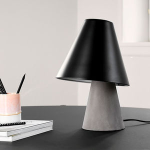 table lamp / contemporary / fabric / concrete