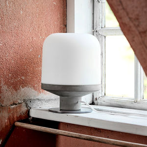 table lamp / contemporary / glass / concrete