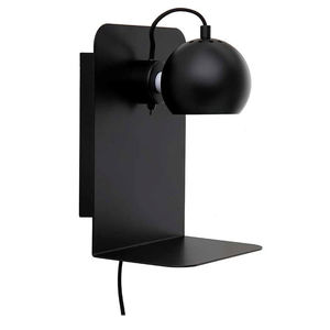 contemporary wall light / metal / fluorescent / round