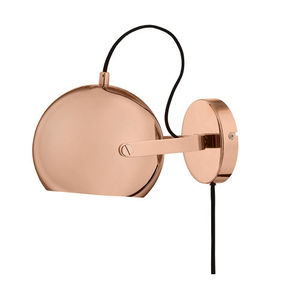 contemporary wall light / copper / LED / round