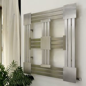 hot water radiator / stainless steel / original design / square