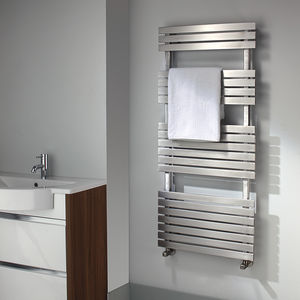 hot water towel radiator / stainless steel / contemporary / bathroom