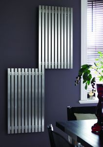 hot water radiator / stainless steel / contemporary / vertical