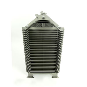 hot water radiator / stainless steel / original design / vertical