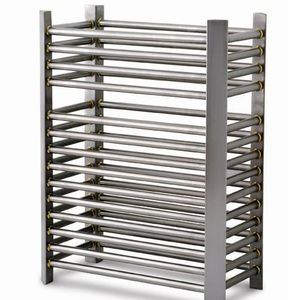 hot water towel radiator / stainless steel / contemporary / free-standing