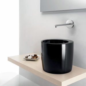 countertop washbasin / round / ceramic / original design