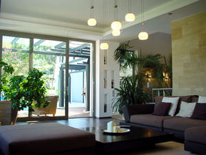 sliding patio door / aluminum / double-glazed / acoustic