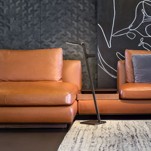 floor-standing lamp / contemporary / bronze / polycarbonate