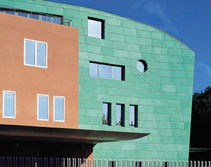 copper cladding / patina / panel / insulated