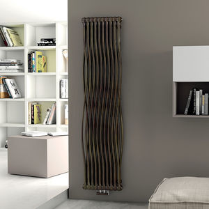 sheet steel hot water radiator / contemporary / tube / wall-mounted