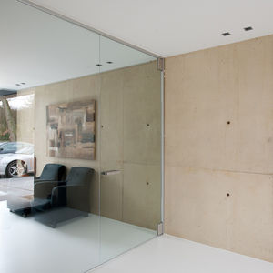 indoor door / two-way / glass / for public buildings