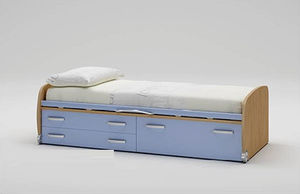 single bed / contemporary / wooden / with drawer