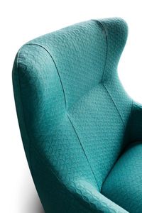 contemporary armchair / fabric / synthetic leather / bergere