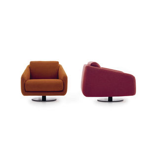 contemporary armchair / fabric / swivel / contract
