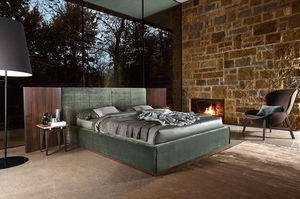 double bed / contemporary / fabric / 180x200 cm