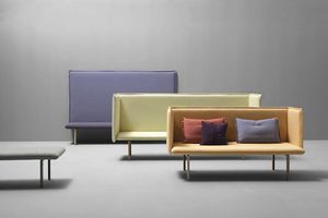 contemporary sofa / fabric / 3-seater / high-back