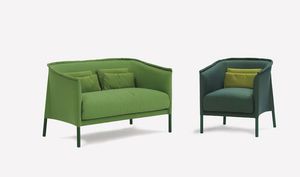 contemporary sofa / fabric / for hotels / 2-seater