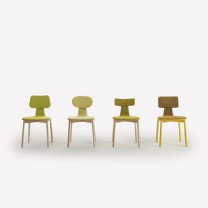 Scandinavian design chair / with armrests / upholstered / ash