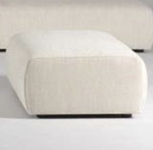 contemporary upholstered bench / fabric / white