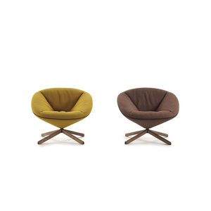 contemporary armchair / fabric / with headrest / with footrest