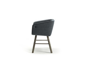 contemporary chair / fabric / ash / metal