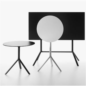 contemporary bistro table / aluminum / HPL / MDF