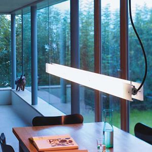hanging light fixture / fluorescent / linear / anodized aluminum