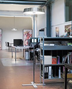 floor-standing lamp / contemporary / aluminum / steel