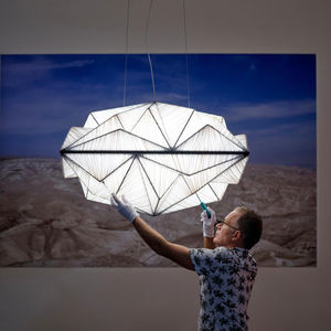 pendant lamp / contemporary / silk / polymer