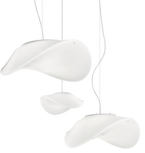 pendant lamp / contemporary / glass / white