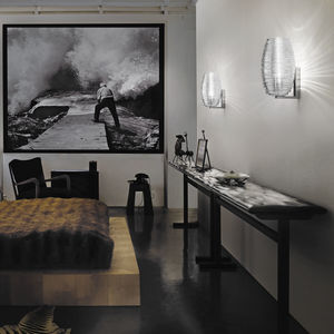 contemporary wall light / glass / incandescent